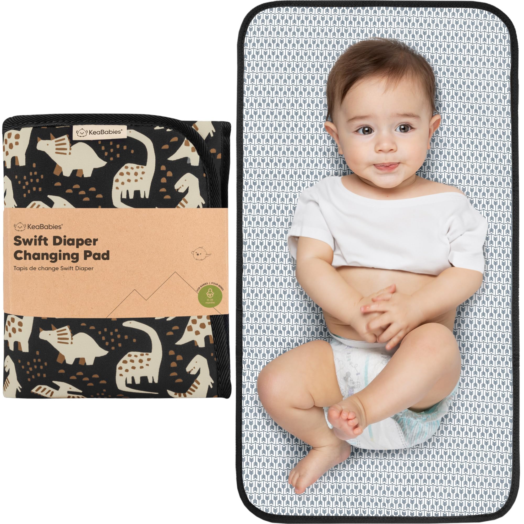 Amazon.com : KeaBabies Portable Diaper Changing Pad, Easy Wipe